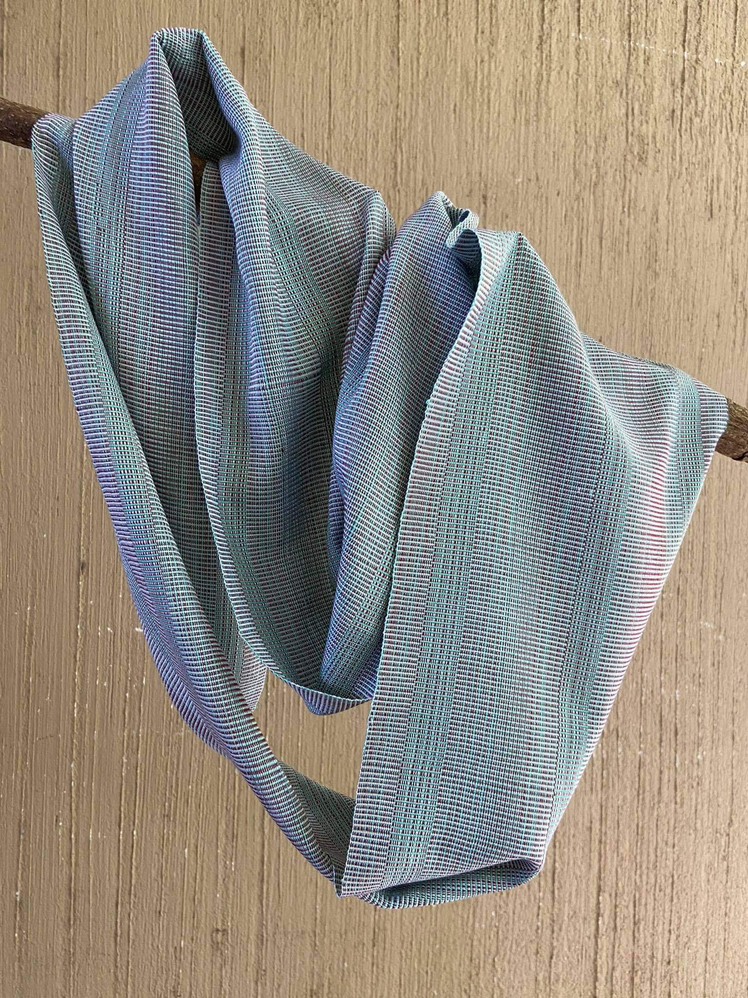 Maroon and Teal Infinity Scarf - Fair Trade Guatemalan Scarves